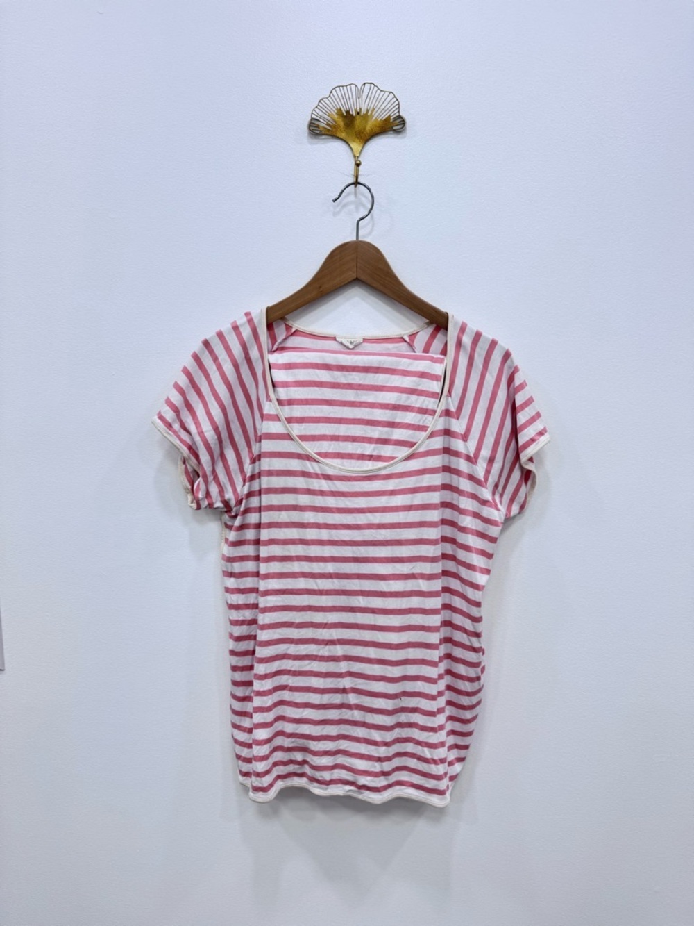 Lake Women’s Long/Short Sleeve Striped Pajama 2 piece set Peach Sz Lg As is!